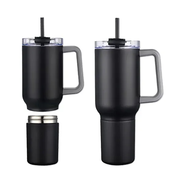 22 Oz. Stainless Steel Travel Mug with Cup