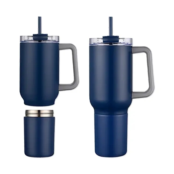 22 Oz. Stainless Steel Travel Mug with Cup