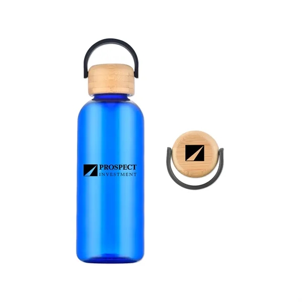 21 Oz. RPET Water Bottle with Bamboo Lid - 21 Oz. RPET Water Bottle with Bamboo Lid - Image 2 of 9