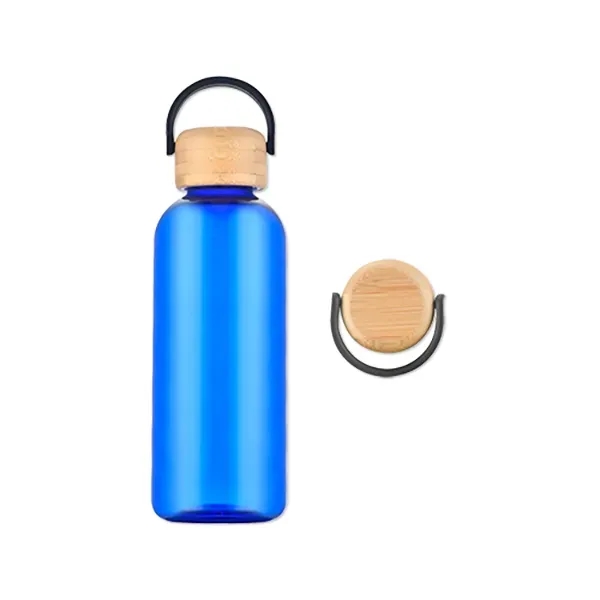 21 Oz. RPET Water Bottle with Bamboo Lid - 21 Oz. RPET Water Bottle with Bamboo Lid - Image 7 of 9