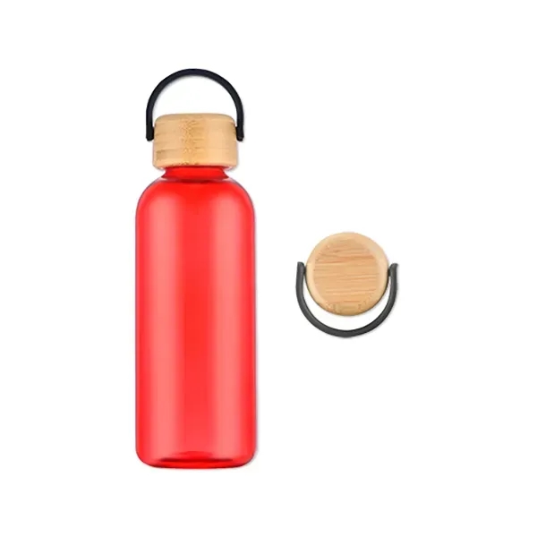 21 Oz. RPET Water Bottle with Bamboo Lid - 21 Oz. RPET Water Bottle with Bamboo Lid - Image 8 of 9