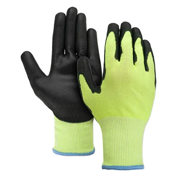 Hi-Viz Cut Resistant A4 Palm Dipped Gloves - Hi-Viz Cut Resistant A4 Palm Dipped Gloves - Image 1 of 2