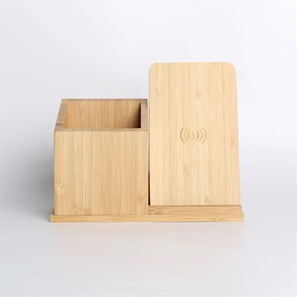 Bamboo Pen Holder Wireless Charger - Bamboo Pen Holder Wireless Charger - Image 1 of 5