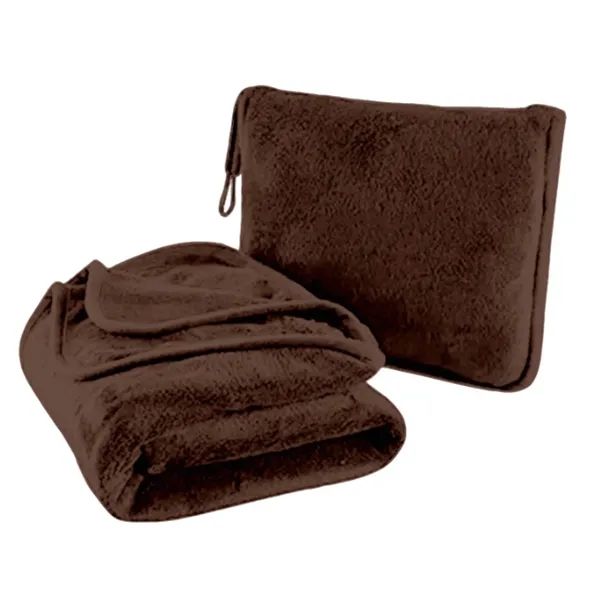 Fleece Travel Blanket Pillow Portable Two In One Car Plane - Fleece Travel Blanket Pillow Portable Two In One Car Plane - Image 5 of 7