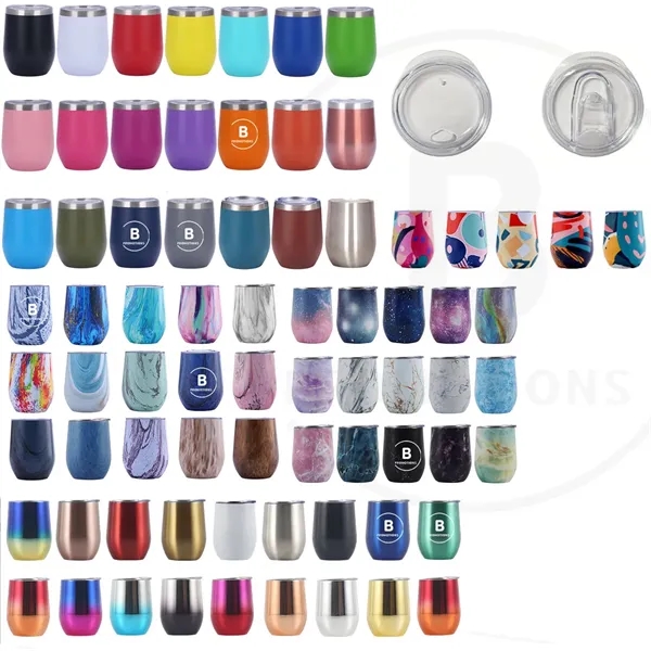 12oz Stainless Steel Eggshell Vacuum Insulated Wine Tumbler - 12oz Stainless Steel Eggshell Vacuum Insulated Wine Tumbler - Image 1 of 2