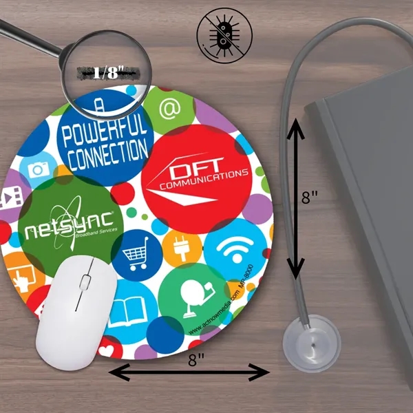 Mouse Carpet™ Antimicrobial Fabric Pad (8"x1/8") Round - Mouse Carpet™ Antimicrobial Fabric Pad (8"x1/8") Round - Image 0 of 0