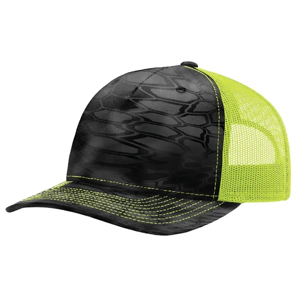 Richardson 112PFP Snapback Trucker Hat w/Leatherette Patches - Richardson 112PFP Snapback Trucker Hat w/Leatherette Patches - Image 52 of 53