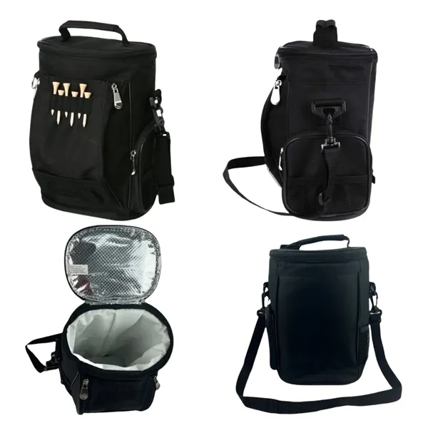 Insulated Golf Cooler Bag With Shoulder Strap And Tee Holder - Insulated Golf Cooler Bag With Shoulder Strap And Tee Holder - Image 2 of 4