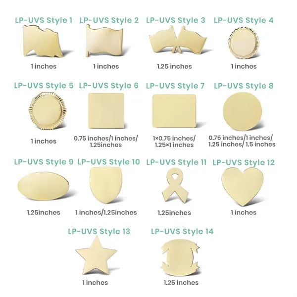 UV Printed Stock Lapel Pins - UV Printed Stock Lapel Pins - Image 1 of 15
