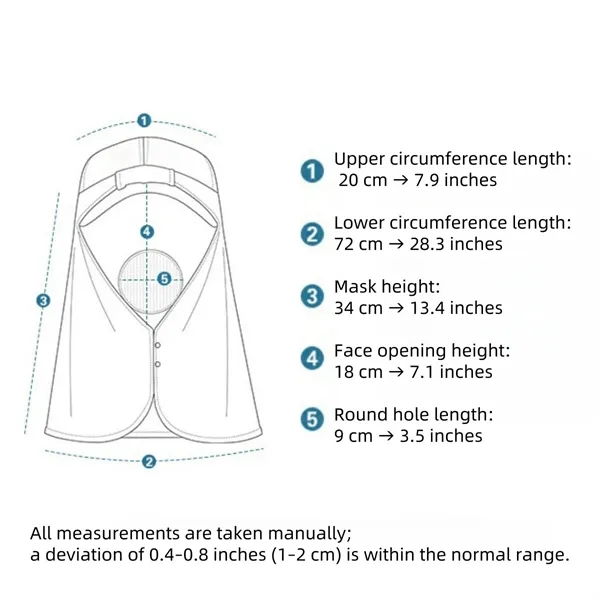 Sunblock Gaiter With Face Guard And Extended Flap - Sunblock Gaiter With Face Guard And Extended Flap - Image 1 of 3