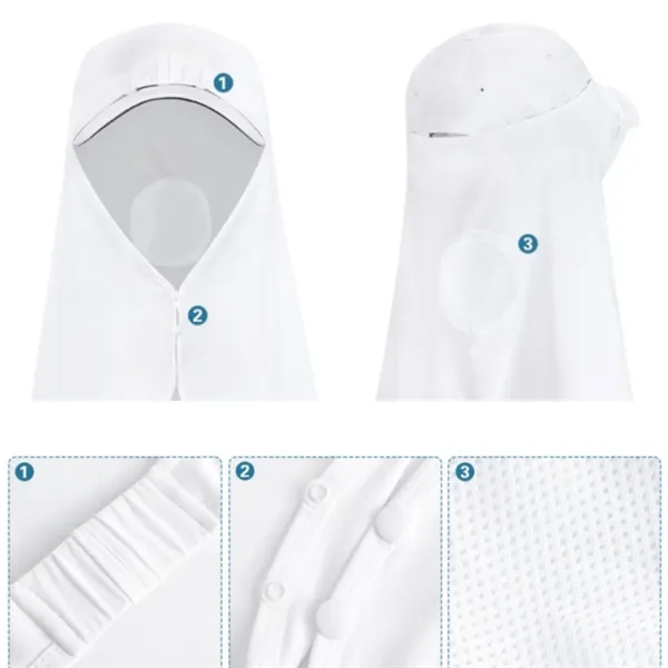 Sunblock Gaiter With Face Guard And Extended Flap - Sunblock Gaiter With Face Guard And Extended Flap - Image 2 of 3