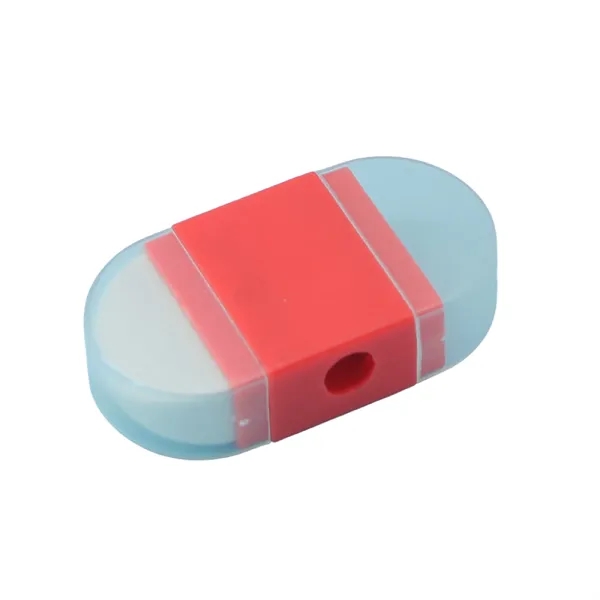 2 in 1 Pencil Sharpener Eraser Combo Portable School Supply - 2 in 1 Pencil Sharpener Eraser Combo Portable School Supply - Image 10 of 11