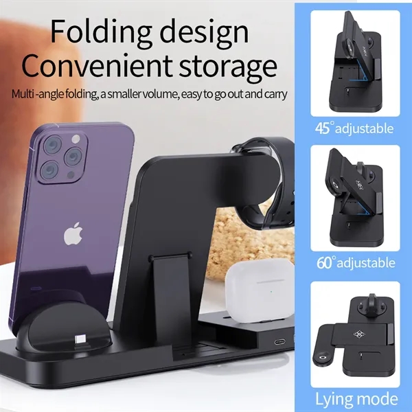 6 in 1 15 Watt Quick Wireless Charger - 6 in 1 15 Watt Quick Wireless Charger - Image 1 of 7