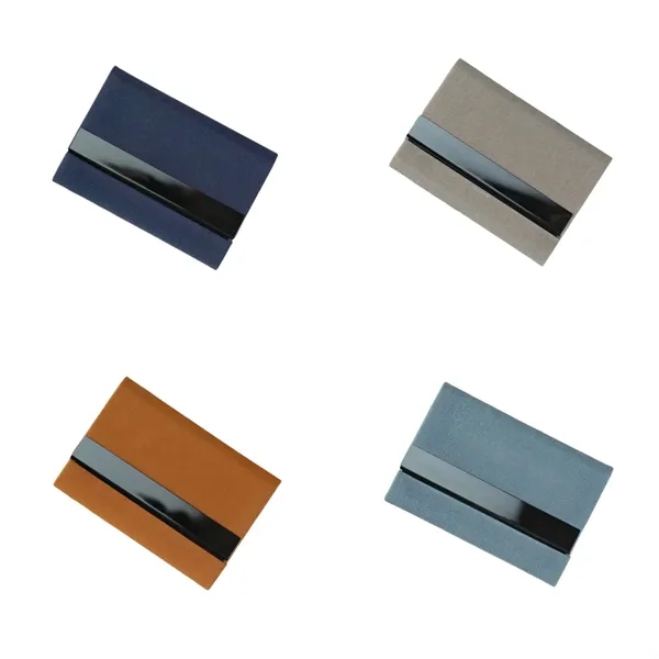 Stainless Steel Fabric Card Holder Metal Business Case - Stainless Steel Fabric Card Holder Metal Business Case - Image 3 of 4
