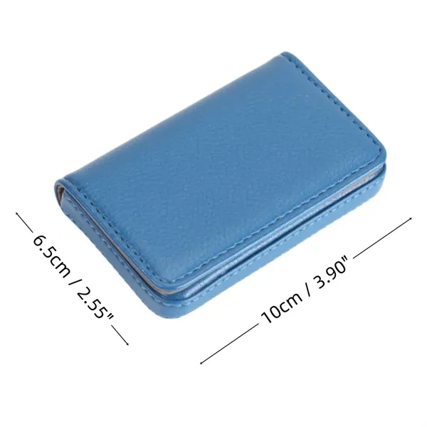 Magnetic Leather Business Card Holder Metal Large Capacity - Magnetic Leather Business Card Holder Metal Large Capacity - Image 1 of 4