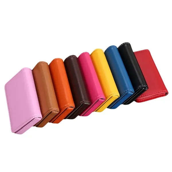 Magnetic Leather Business Card Holder Metal Large Capacity - Magnetic Leather Business Card Holder Metal Large Capacity - Image 2 of 4