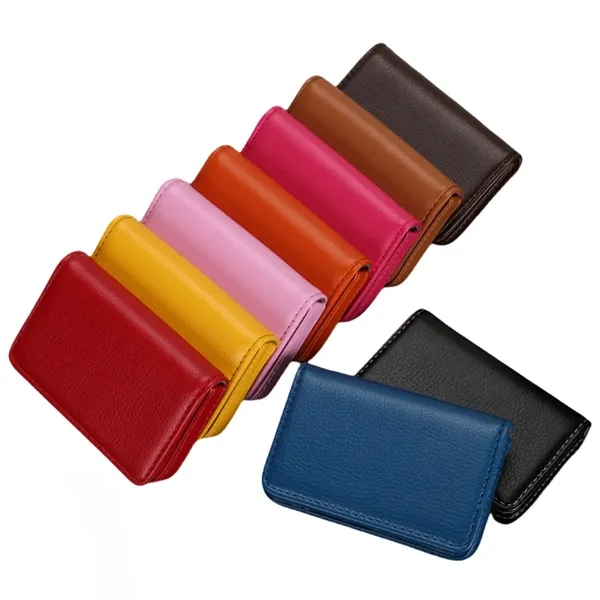 Magnetic Leather Business Card Holder Metal Large Capacity - Magnetic Leather Business Card Holder Metal Large Capacity - Image 4 of 4