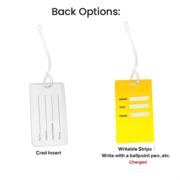 Full Color Plastic Luggage Tags With Strap - Full Color Plastic Luggage Tags With Strap - Image 3 of 8