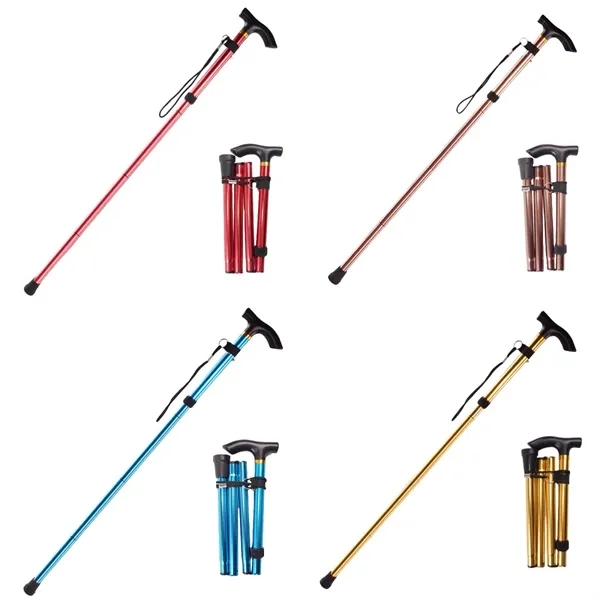 Foldable 5 Section Walking Stick With Anti Slip Tip - Foldable 5 Section Walking Stick With Anti Slip Tip - Image 2 of 6