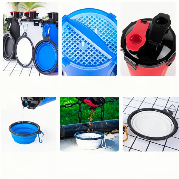 Portable Pet Water Bottle With Collapsible Bowl - Portable Pet Water Bottle With Collapsible Bowl - Image 4 of 4