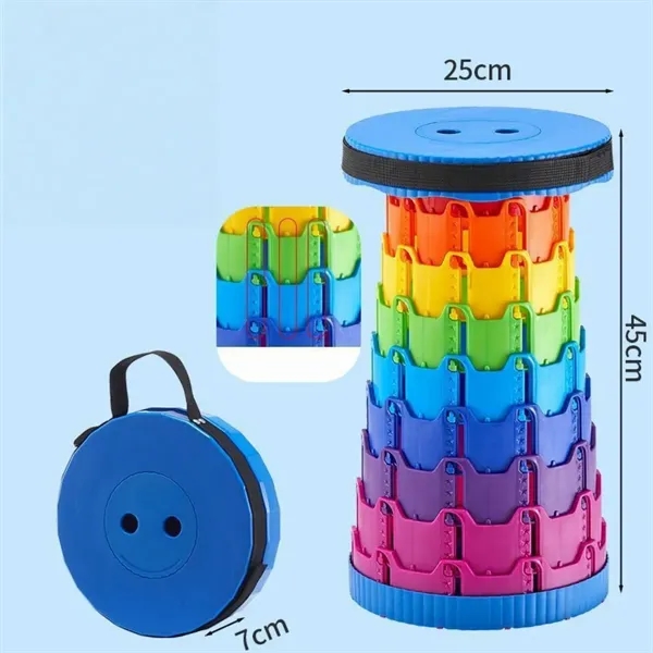 Adjustable Folding Telescopic Stool For Outdoor Use - Adjustable Folding Telescopic Stool For Outdoor Use - Image 1 of 3