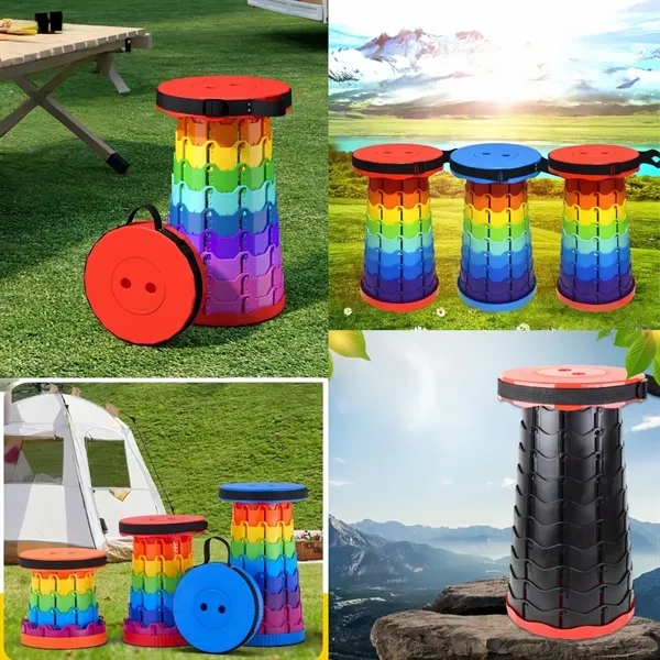 Adjustable Folding Telescopic Stool For Outdoor Use - Adjustable Folding Telescopic Stool For Outdoor Use - Image 2 of 3