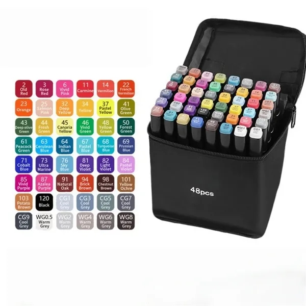 48 Color Double Ended Marker Pen Set - 48 Color Double Ended Marker Pen Set - Image 0 of 5