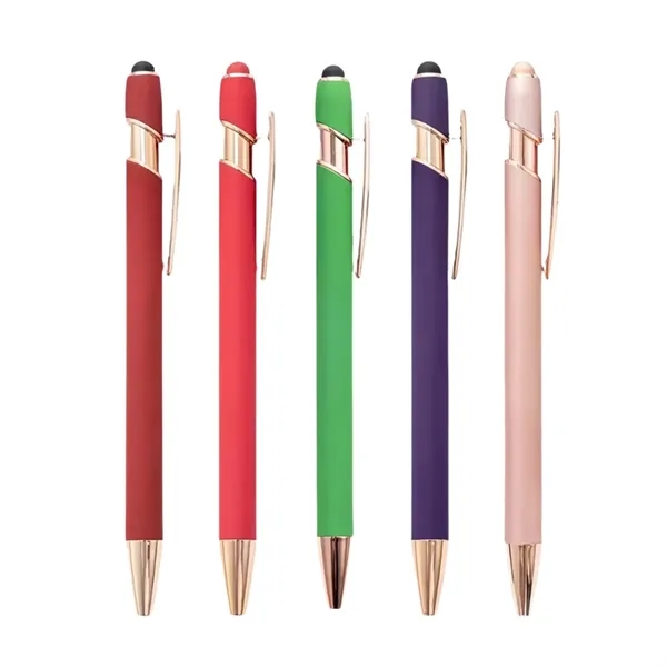 Aluminum Click-Action Ballpoint Pen With Stylus Tip - Aluminum Click-Action Ballpoint Pen With Stylus Tip - Image 2 of 4