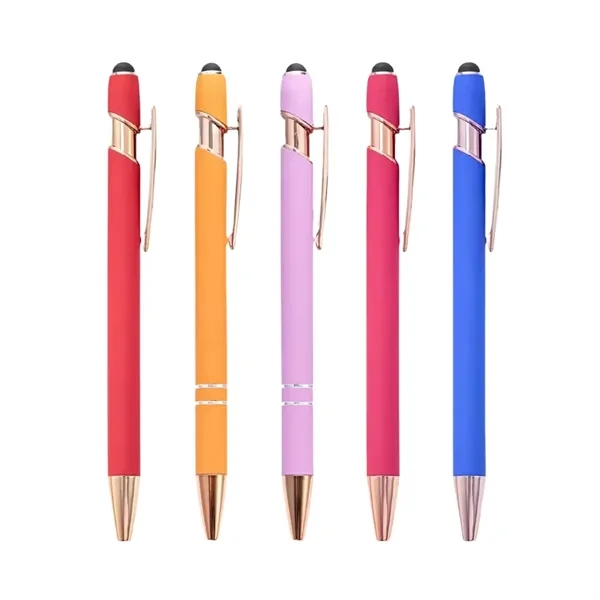 Aluminum Click-Action Ballpoint Pen With Stylus Tip - Aluminum Click-Action Ballpoint Pen With Stylus Tip - Image 3 of 4