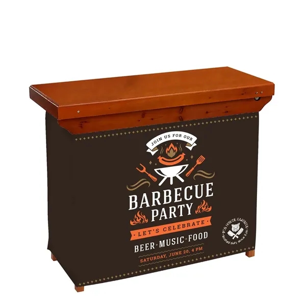 Portable Wood Bar with Full Bleed Wrap - Portable Wood Bar with Full Bleed Wrap - Image 0 of 3