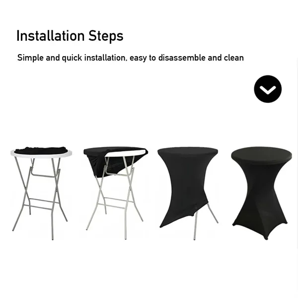 Hotel Bar Banquet Solid Color Round Elastic Table Cover - Hotel Bar Banquet Solid Color Round Elastic Table Cover - Image 2 of 4