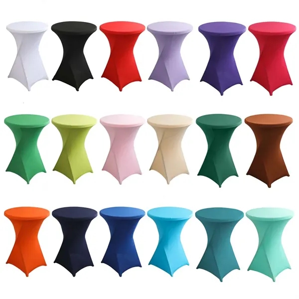 Hotel Bar Banquet Solid Color Round Elastic Table Cover - Hotel Bar Banquet Solid Color Round Elastic Table Cover - Image 4 of 4