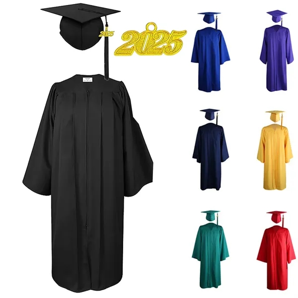 Matte Graduation Cap and Gown Class Set with Tassel - Matte Graduation Cap and Gown Class Set with Tassel - Image 0 of 4