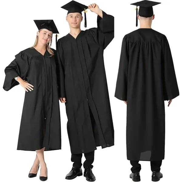Matte Graduation Cap and Gown Class Set with Tassel - Matte Graduation Cap and Gown Class Set with Tassel - Image 2 of 4