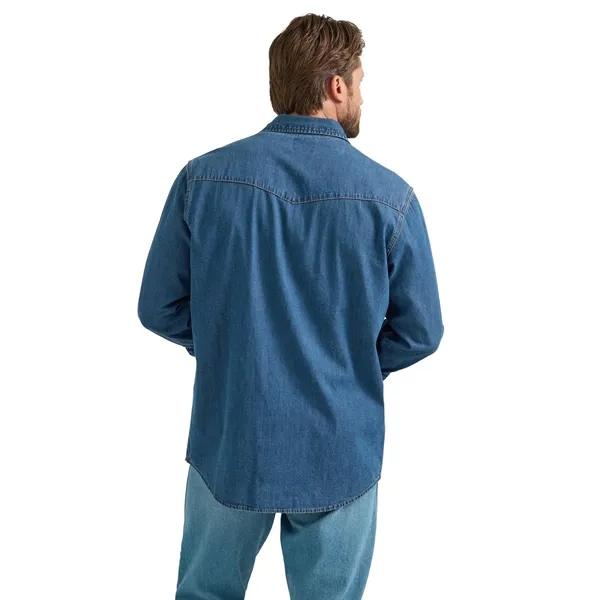 Wrangler® Men's Classic Denim Western Snap Shirt - Wrangler® Men's Classic Denim Western Snap Shirt - Image 4 of 10