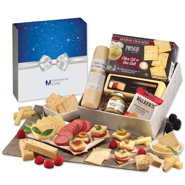 Shelf Stable Snack Lover's Gift Box with Bow Sleeve - Shelf Stable Snack Lover's Gift Box with Bow Sleeve - Image 0 of 1