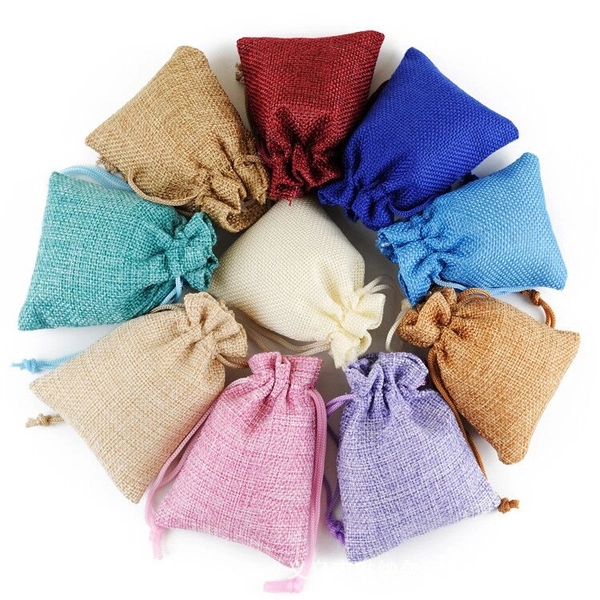 Jute Drawstring Gift Pouches - Jute Drawstring Gift Pouches - Image 4 of 6