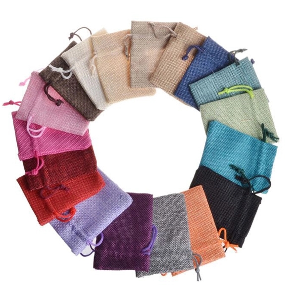 Jute Drawstring Gift Pouches - Jute Drawstring Gift Pouches - Image 2 of 6