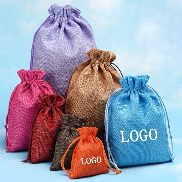 Jute Drawstring Gift Pouches - Jute Drawstring Gift Pouches - Image 6 of 6