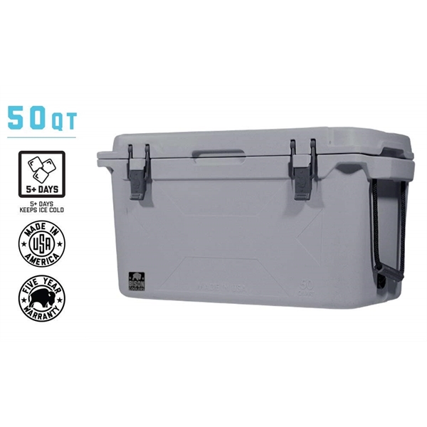 50 QT Hard Bison Cooler - Made in USA - Decoration Available - 50 QT Hard Bison Cooler - Made in USA - Decoration Available - Image 10 of 10