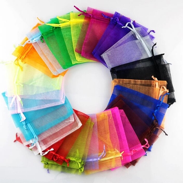 Organza Wedding Jewelry Drawstring Gift Bags - Organza Wedding Jewelry Drawstring Gift Bags - Image 1 of 8