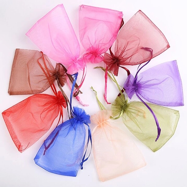 Organza Wedding Jewelry Drawstring Gift Bags - Organza Wedding Jewelry Drawstring Gift Bags - Image 4 of 8