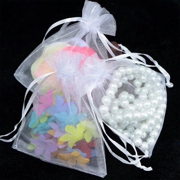 Organza Wedding Jewelry Drawstring Gift Bags - Organza Wedding Jewelry Drawstring Gift Bags - Image 5 of 8