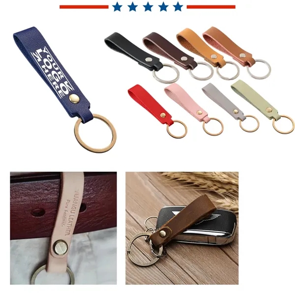 Personalized Leather Keychain - Personalized Leather Keychain - Image 0 of 10