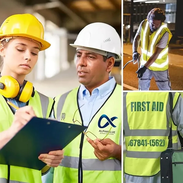 Custom Reflective Safety Vest - Custom Reflective Safety Vest - Image 2 of 4