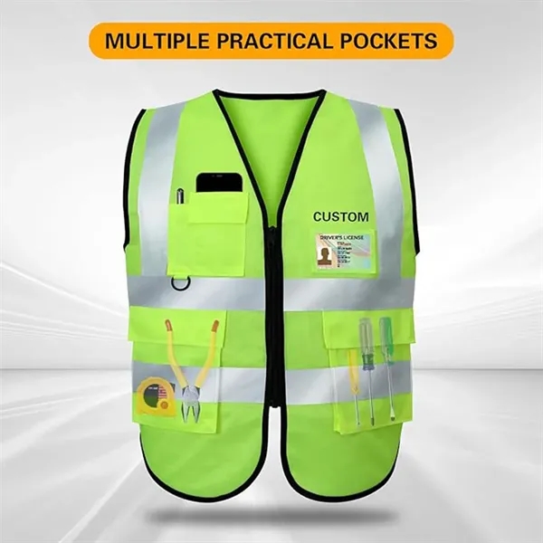 Custom Reflective Safety Vest - Custom Reflective Safety Vest - Image 3 of 4
