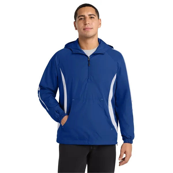 Sport-Tek Colorblock Raglan Anorak. - Sport-Tek Colorblock Raglan Anorak. - Image 5 of 14