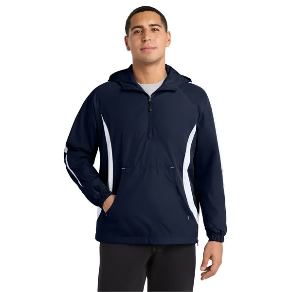 Sport-Tek Colorblock Raglan Anorak. - Sport-Tek Colorblock Raglan Anorak. - Image 10 of 14