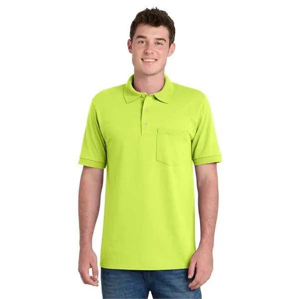 Port & Co Core Blend Jersey Knit Pocket Polo. - Port & Co Core Blend Jersey Knit Pocket Polo. - Image 27 of 35