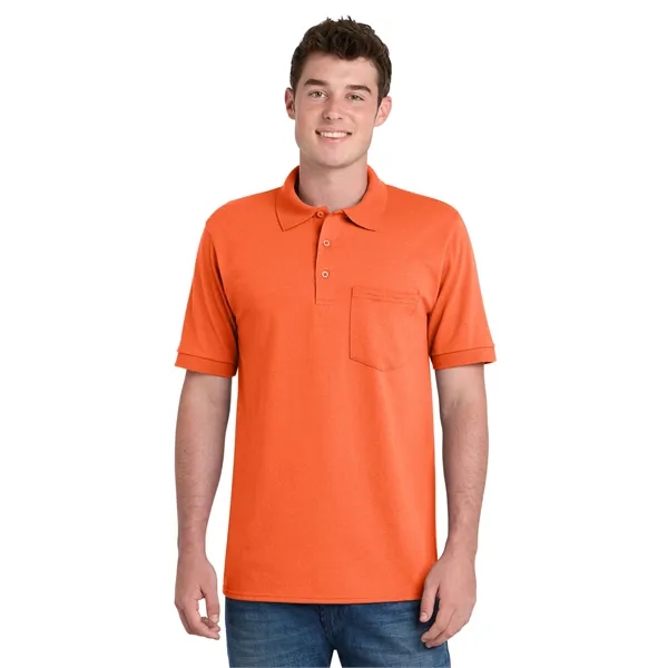 Port & Co Core Blend Jersey Knit Pocket Polo. - Port & Co Core Blend Jersey Knit Pocket Polo. - Image 30 of 35